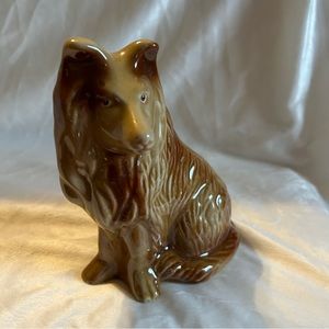 Vintage Porcelain Collie Dog Figurine